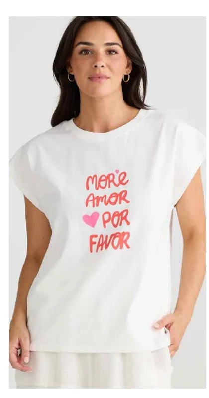 Michel Tee - AmorLeather-Paneled T-Shirts
