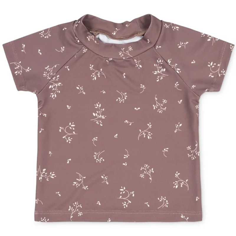 That's Mine Secret Garden Cocoa Print Sasha Swim T-shirtMetallic T-Shirts