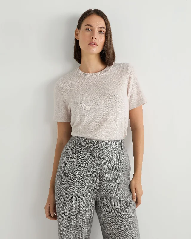 Women's Lottie Cashmere T-Shirt Frost WhitePocket T-Shirts