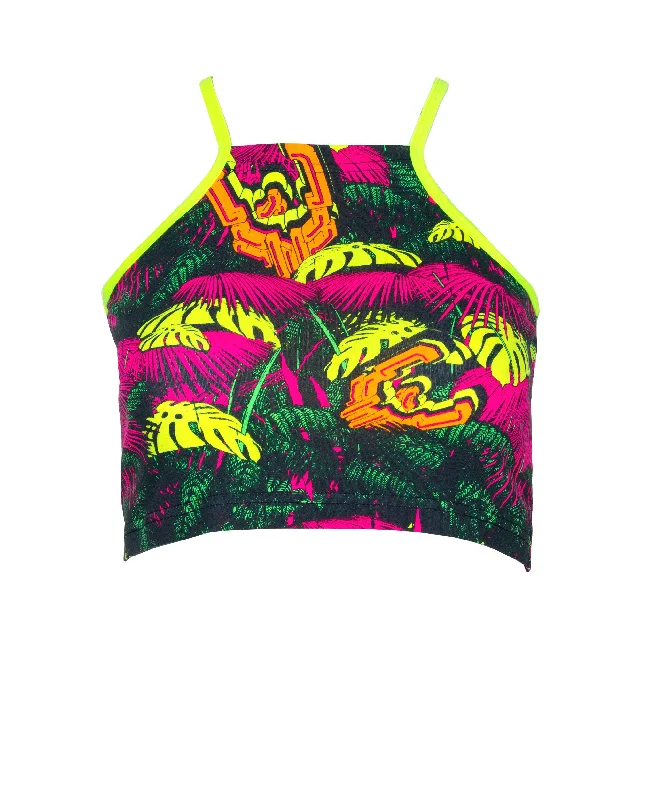CroptopprideTANK CROP TOP NEON JUNGLE